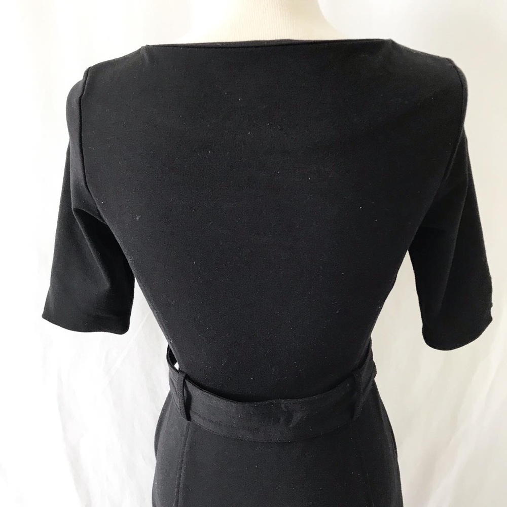 Banana Republic black belt bodycon dress size 00P - Picture 8 of 10